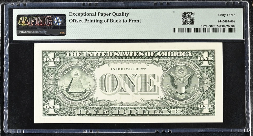 PMG63 EPQ OFFSET PRINTING ERROR 6937B - Image 2 of 2