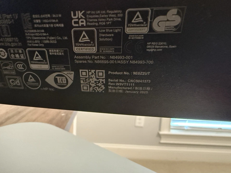 HP Series 5 Pro 34 inch WQHD USB-C Curved Conferencing Monitor - 534pm - Image 2 of 4