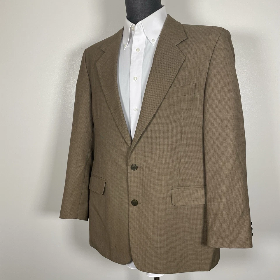 Casaco esportivo masculino Park Avenue 40R marrom multicolorido poliéster latão botões de metal - Imagem 3 de 4