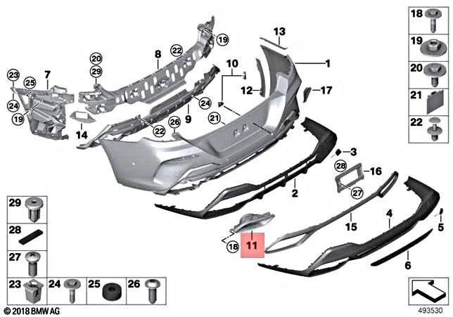 Genuine BMW G14 G15 840dX Convertible Trim Exhaust Tailpipe Right 