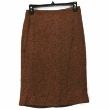 Mode O'Dry Womens Small Vintage Winter Fall Spring Zip-up Midi Skirt Brick Brown