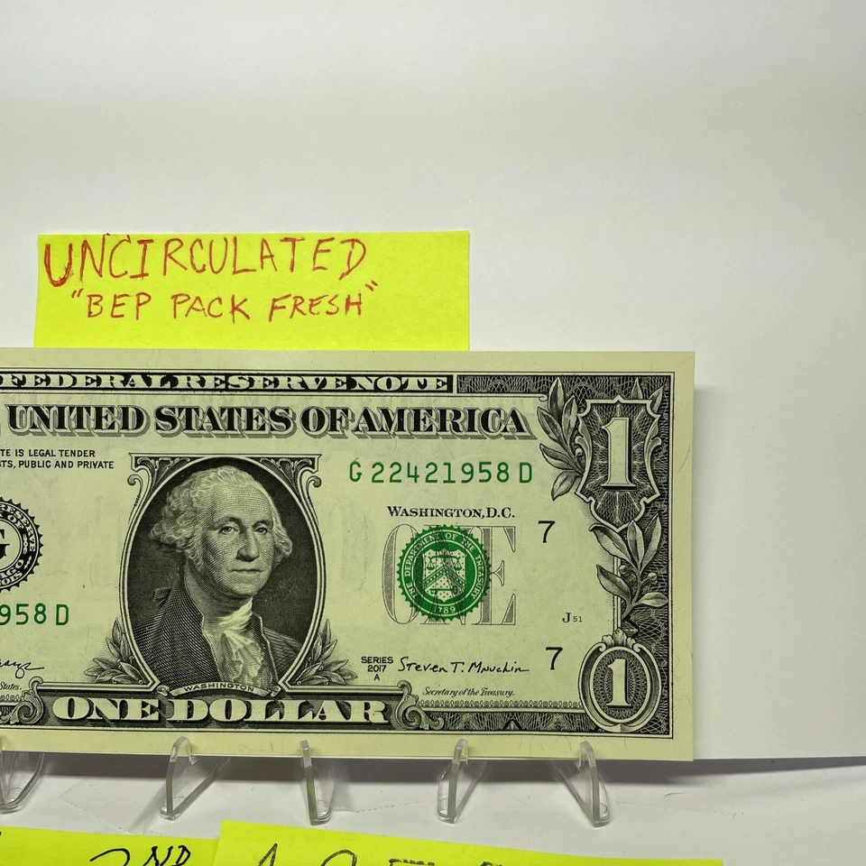 One DollarBirthday Note Uncirculated.April 2nd 1958 .Fancy Serial Number. - Image 2 of 4