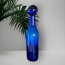 HTF Vintage Blenko Glass 18.5" Bottle Decanter #9312S Vase MCM