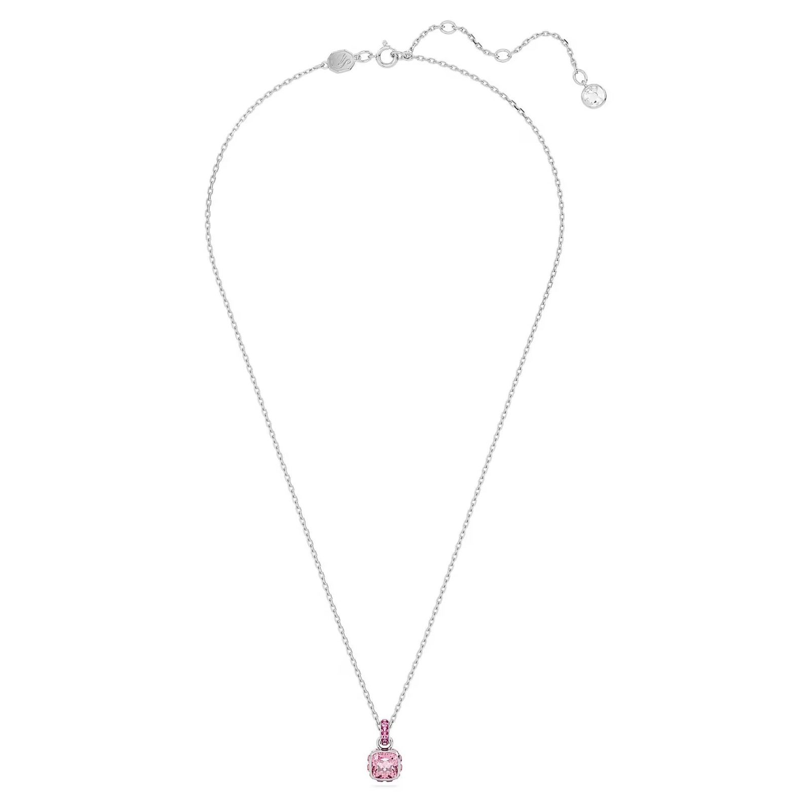 Collana Swarovski Birthstone Pendente 5651791 necklace Punto luce Rosa ottobre