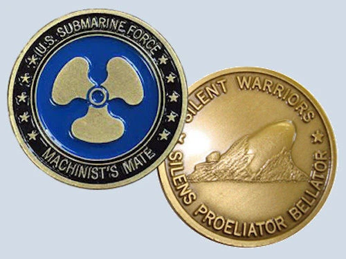 submarine rate machinist s mate mm logo navy challenge coin
