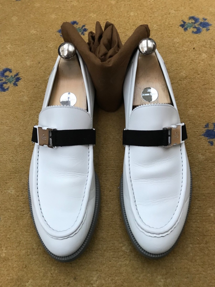 Gucci Shoes Loafers Shoes White Leather UK US EU 41