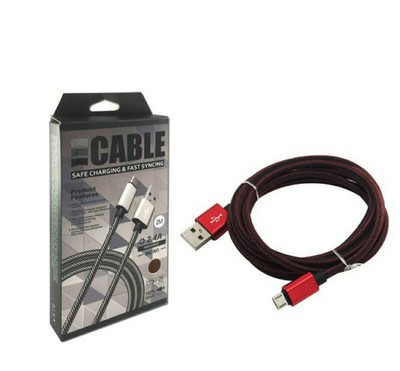 2m usb cable braid cover fast charger Bulk Price Availabile micro tpye c& iPhone