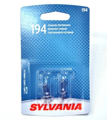 Sylvania Basic 194 3.8W Deux Ampoules Arrière Côté Marqueur Léger Rechange Radar - Photo 1/4