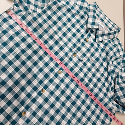 Camicia Columbia uomo grande a quadri PFG manica corta tasche ventilate casual outdoor - Foto 3 di 13