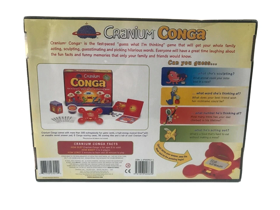 Cranium Conga Board Game " guess what I'm thinking " Brand New & Sealed - Image 2 of 4
