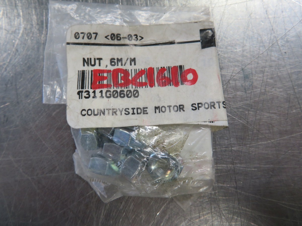 EBC1610 NOS KAWASAKI OEM ZX ZL KLR KLX 311G0600 HEX NUT 6MM | eBay