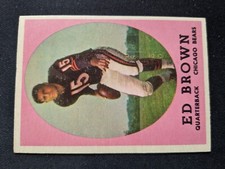 1958 Topps Football Card # 123 Ed Brown - Chicago Bears (EX)