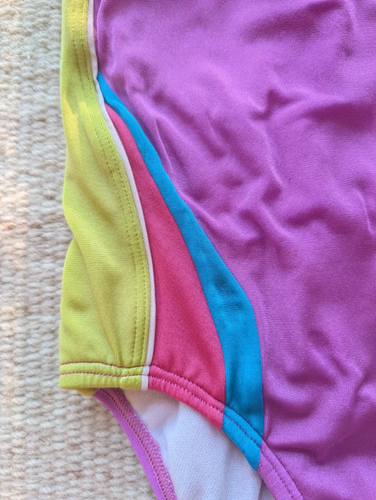 Speedo Girls Swim Suit - Size 10 - Purple/Green - Picture 3 of 8