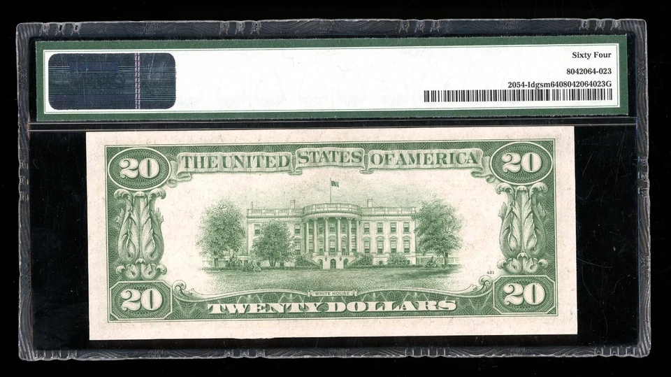 DBR 1934 $20 FRN DGS Mule Minneapolis Fr. 2054-Idgsm PMG 64 Serial I13218747A - Image 2 of 2