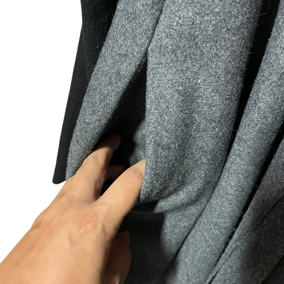 Cárdigan Cascada Frente Abierto Stars Mujer Grande Gris Negro Mezcla Lana Foto 3 de 4