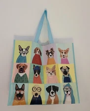 Dogs Sweaters Glasses French Bulldog Corgi Lab TJ Maxx Reusable Tote Bag Cute!