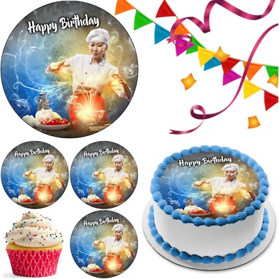 Kochen Küche Tortenaufleger Party Deko essbar Geburtstag Feier Cupcake