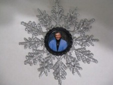Snowflake Ornament  1" Bottle Cap  Classic Conway Twitty   Gift Idea