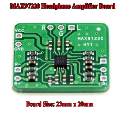 MAX97220 Differential to Balanced Headphone Amplifier Board Single-ended Output