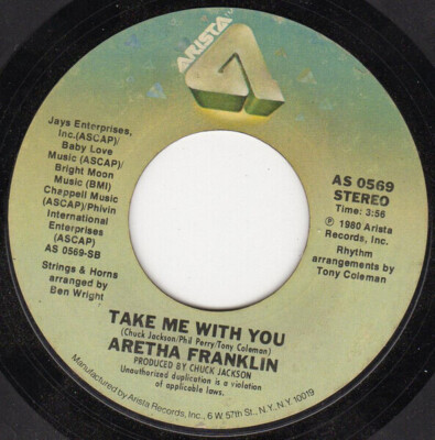 Aretha Franklin United Together / Take Me With You Vinyl Single 7inch Arista
