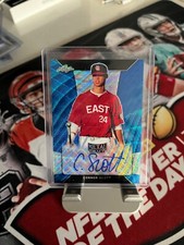 Connor Scott 2018 Leaf Metal Draft Baseball Blue Wave Autograph BA-CS1 /20