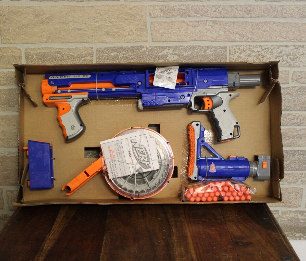 Open Box Nerf N-Strike Raider Rapid Fire Blue CS-35 Dart Blaster