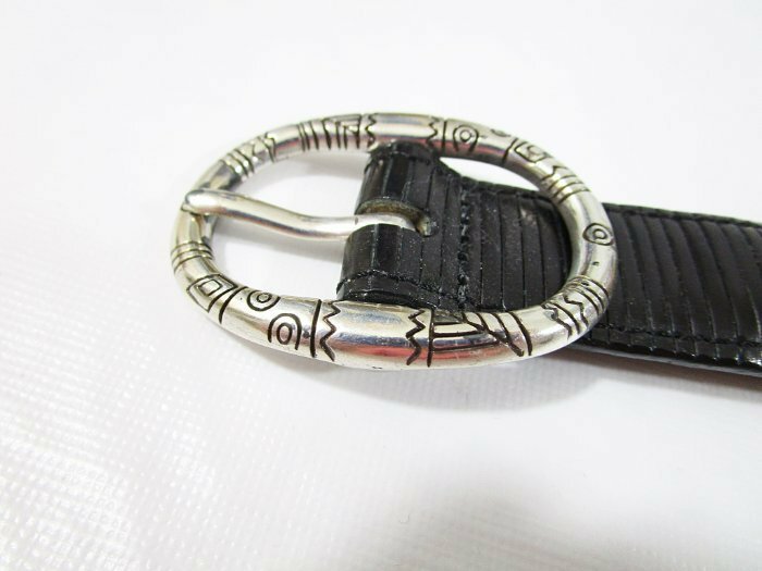 Vintage Brighton Black Leather & Silver Ring Belt Size L 20603 Waist Belt Brighton Medium Silver Belts for Women for sale | eBay main image 4