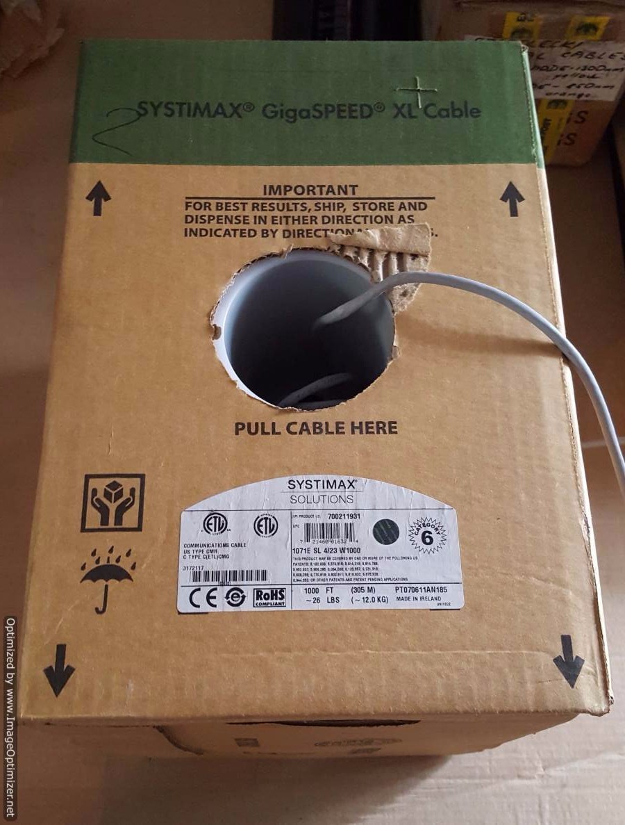 Commscope Systimax GigaSPEED XL 1000' ft Cat6 Cable CAT6 U/UTP Cable 1071E ETL eBay