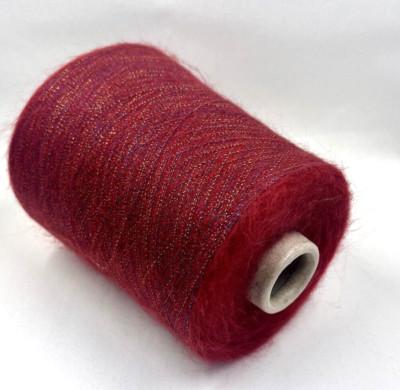 Kid Mohair lurex lace Yarn on cone, Baby kid Mohair/Merino/Lurex, per 100g