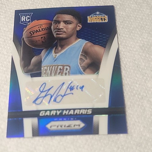 2014-15 Panini Prizm Gary Harris Blue Rookie Auto SP #061/449 Denver Nuggets RC