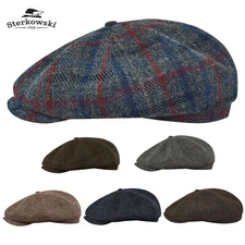 SHELBY HarrisTweed Newsboy Cap Wool Vintage Gatsby Baker Boy Handmade Sterkowski
