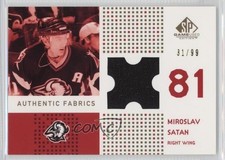2002-03 SP Game Used Authentic Fabrics Gold 31/99 Miroslav Satan #AF-SA 0v1