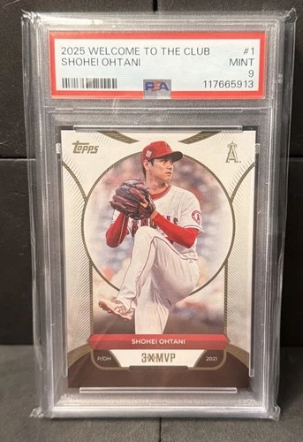 2025 Topps Welcome to the Club:  MVP Shohei Ohtani #1 PSA 9