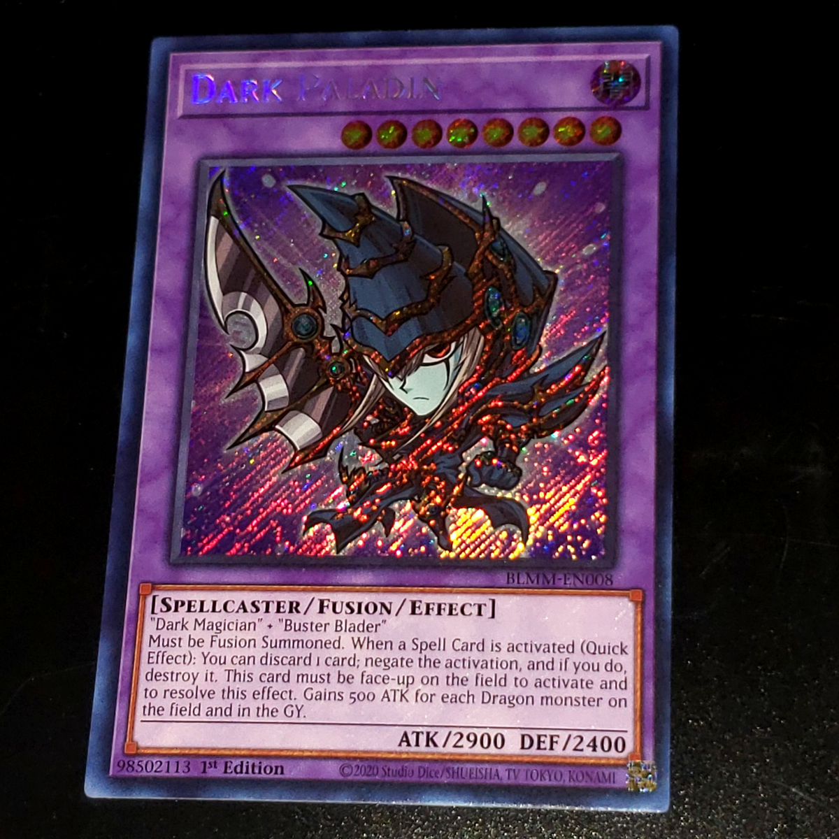 Dark Paladin BLMM-EN008 Secret Rare 1st Edition Yugioh Card NM