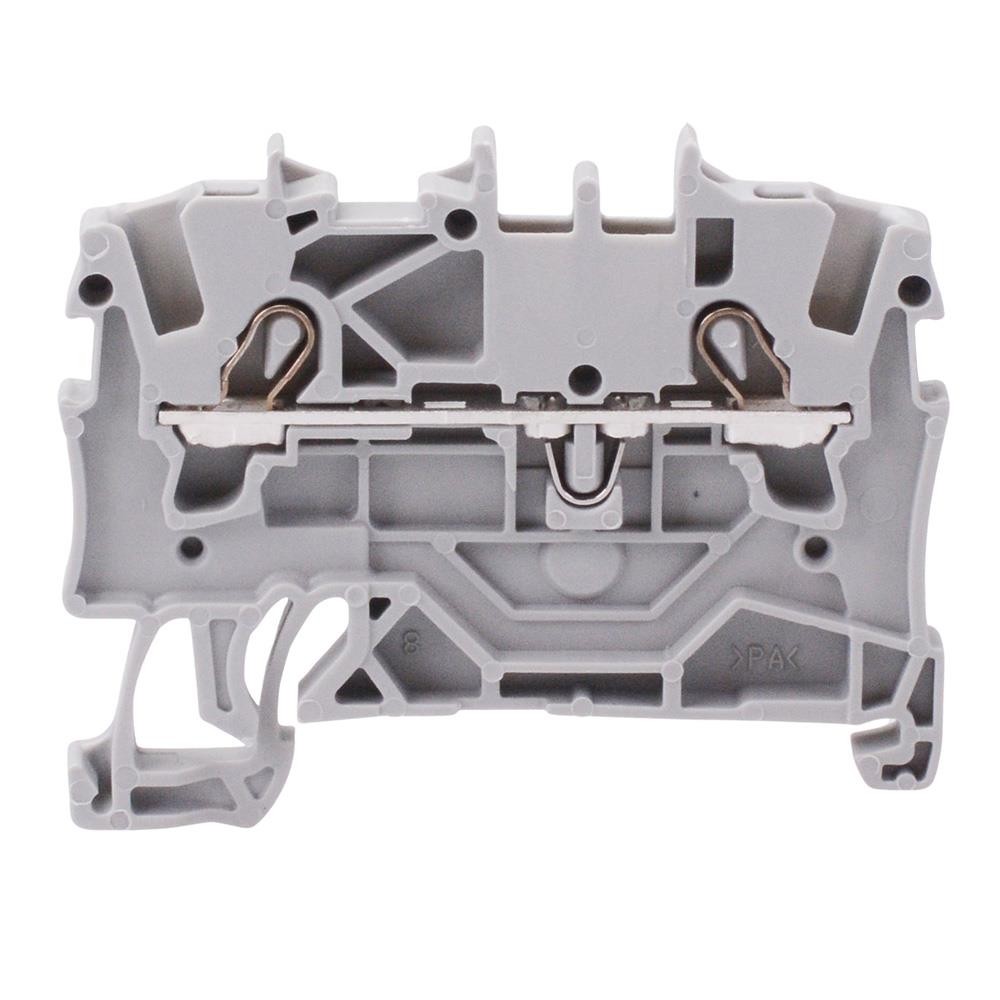 2001-1201 WAGO Grey 2-Way DIN Rail Mount Terminal Block 2.5mm² 17.5A