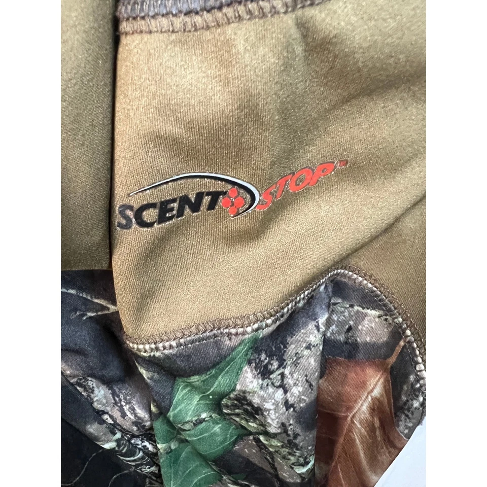 Mossy Oak Camouflage Long Sleeve Mock Neck Shirt Scent Control VaporTec 2X J3 - Image 3 of 4