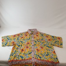 Raga Man Shirt Mens Floral Paisley Multicoloured Mixed Print Hippie Size XXL