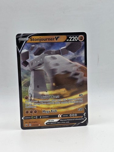 Stonjourner V 115/202 Swsh01 - Pokemon Sword & Shield Base - Lightly Played