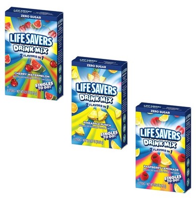 Lifesavers Singles to Go Variety Pack of 3 - One of Each Flavor - Cherry Wate...