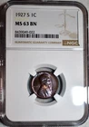 NGC MS-63 BN 1927-S Lincoln Cent, Beautifully Toned w/ Radiant Mint Luster!