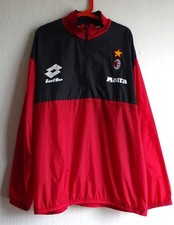 Giacca a vento vintage anni 90 AC Milan Lotto Motta allenamento 1/3 zip EU taglia XL
