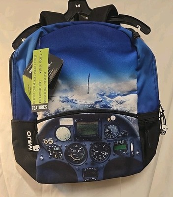 Mojo Hi-Def Cockpit Print Durable Backpack with Laptop Tablet Compartments