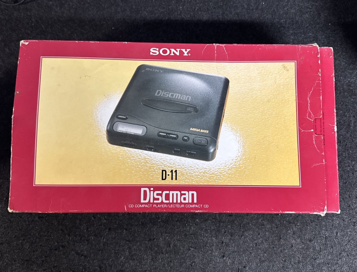 Sony Discman D-11 Portable CD Player Boxed Manual Tested