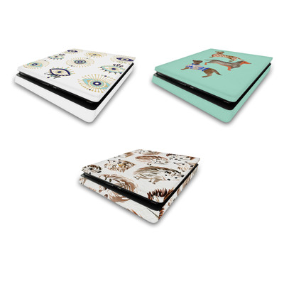 CAT COQUILLETTE KUNST MIX VINYL SKIN FOR SONY PLAYSTATION 4 PS4 SLIM CONSOLE