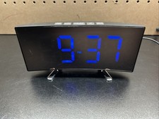Alarm Clock - Large Blue LED Numbers, Black F...