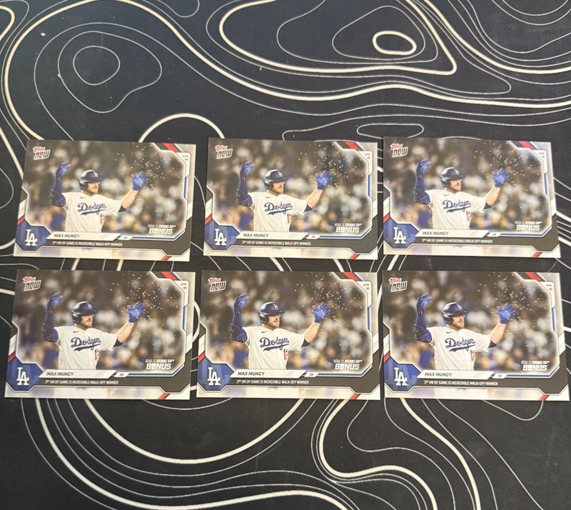 Lot Of 6 2026 Topps Now Road to Opening Day Max Muncy #ODB1 3 HR GAME BONUS CARD