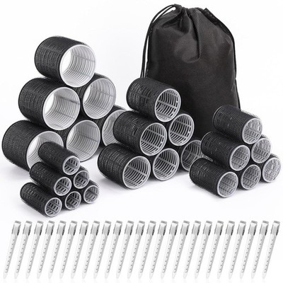 	Hair Curlers Set with 24 Rollers 6 Jumbo 6 Large 6 Medium 6 Small and 24	