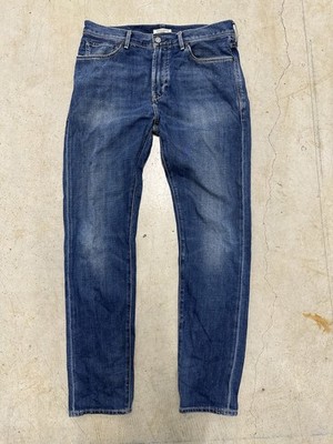 Levis Jeans Mens 34x33 Blue Made & Crafted Shuttle Denim Slim Straight
