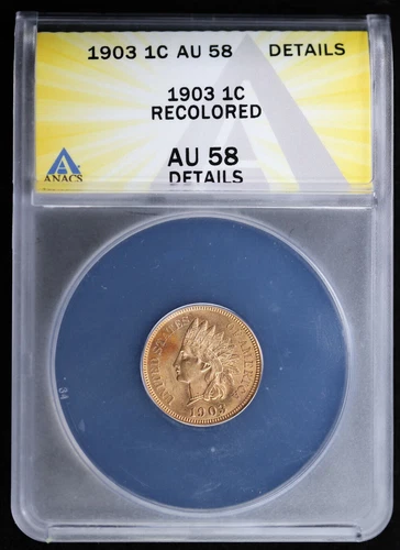 1903 1C Indian Head Cent ANACS AU 58 Details