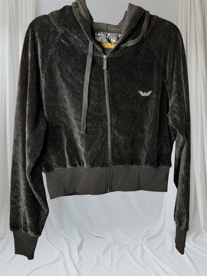 Killstar Black Eternal Rest Full Zip Cropped Hoodie Sz XXL RUNS SMALL L/XL NWT 